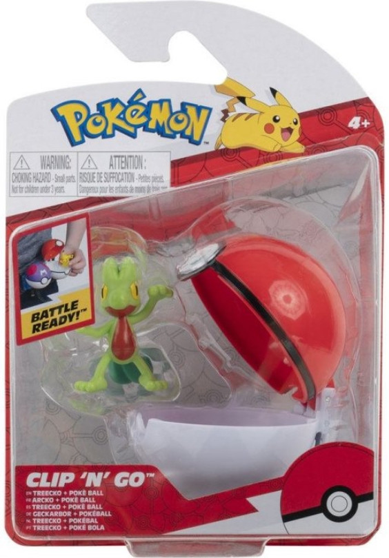 Pokemon Figure - Treecko + Poke Ball (Clip 'n' Go)