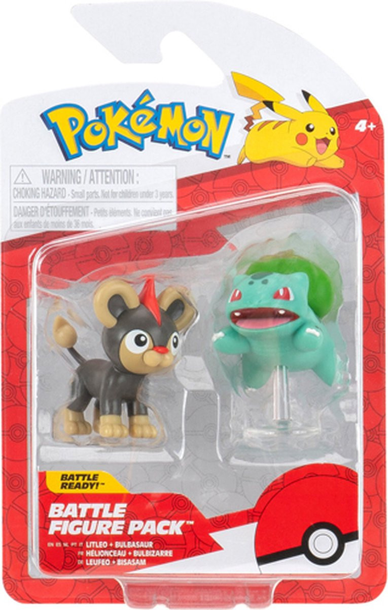 Pokemon Battle Figure Pack - Litleo & Bulbasaur