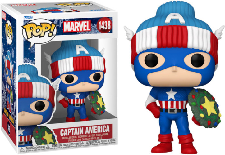 Marvel Funko Pop Vinyl: Captain America (Holiday)