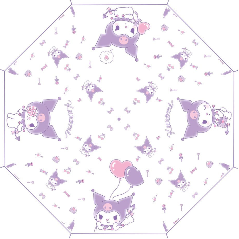 Sanrio Paraplu - Kawaii Kuromi (Transparant)