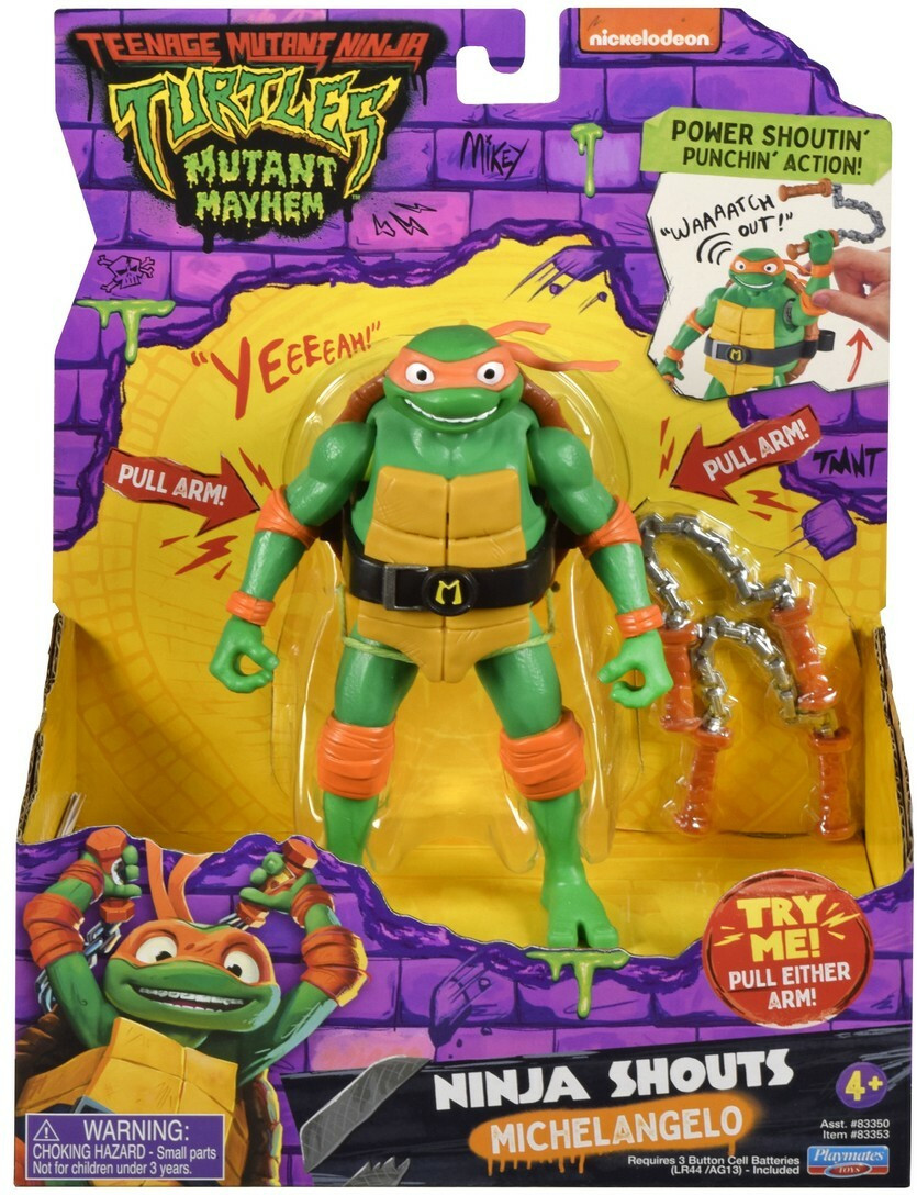 Teenage Mutant Ninja Turtles Mutant Mayhem: Michelangelo Ninja Shouts Figure