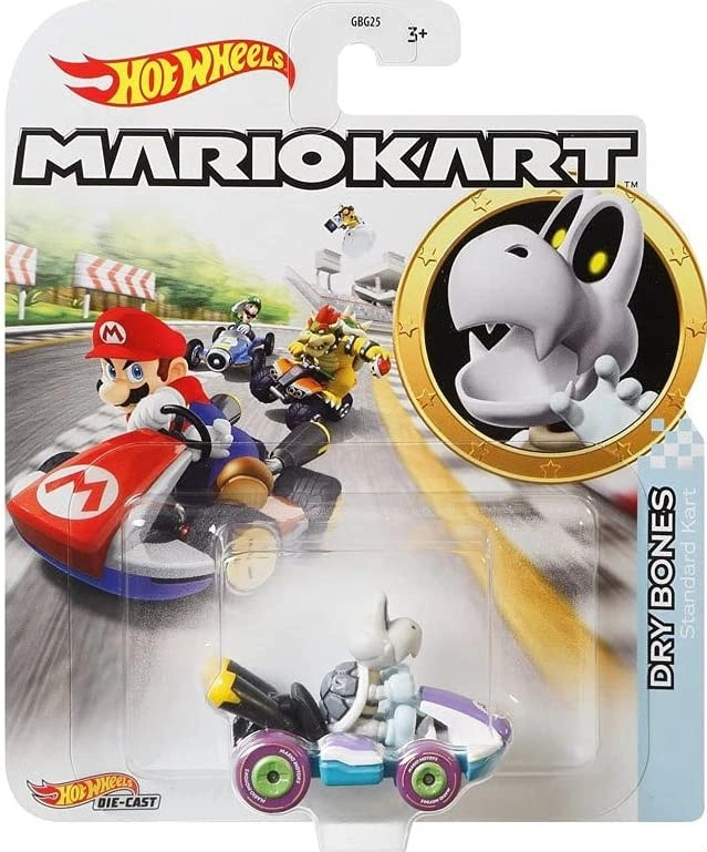 Hot Wheels Mario Kart - Dry Bones Standard Kart