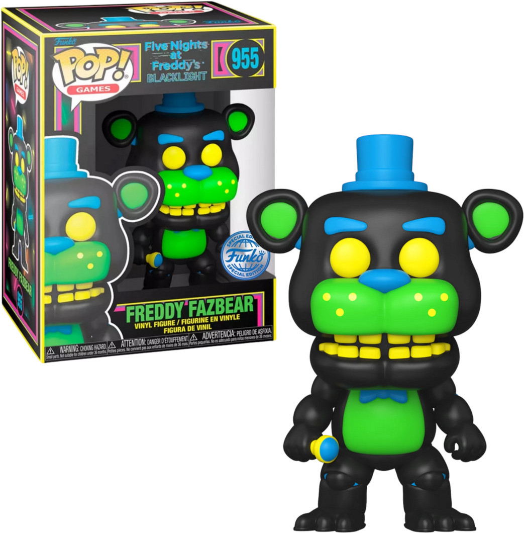 Five Nights at Freddy Funko Pop Vinyl: Freddy Fazbear (Blacklight)