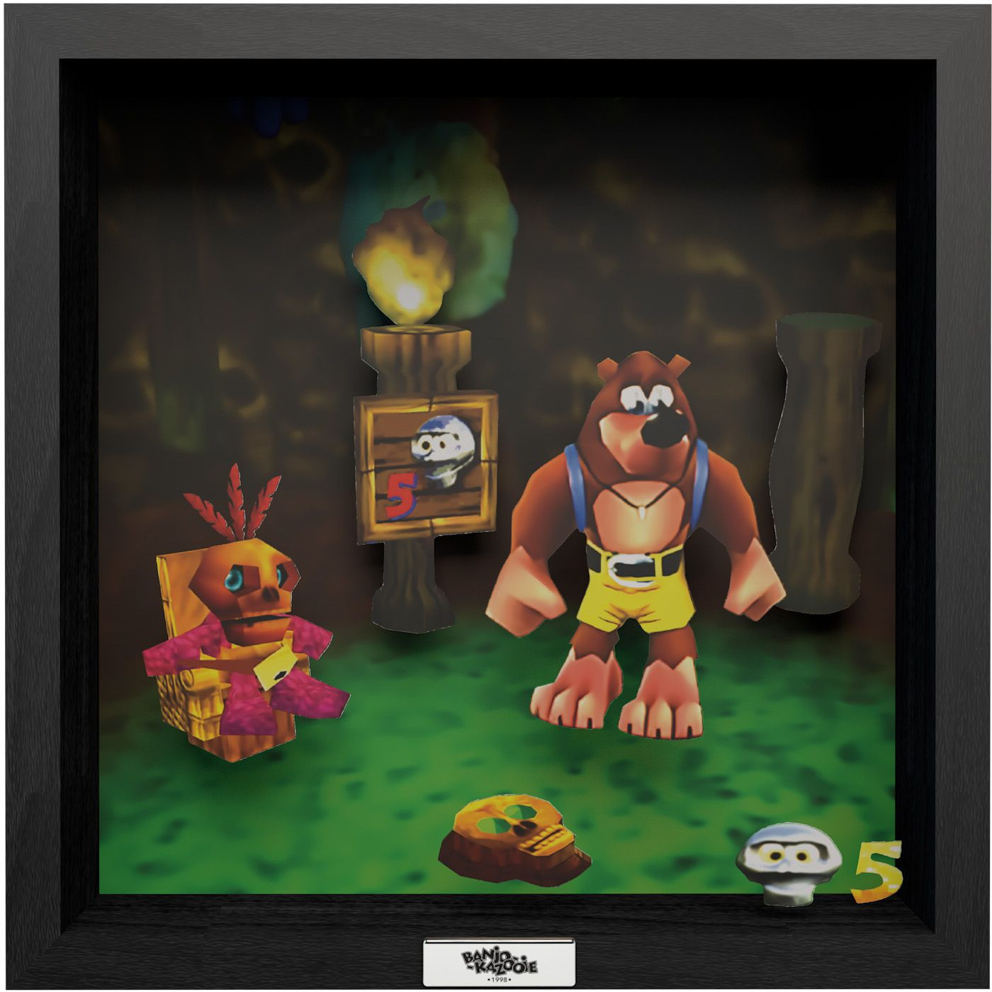 Pixel Frame - Banjo & Kazooie - Mumbo's Mountain (23cm x 23cm)