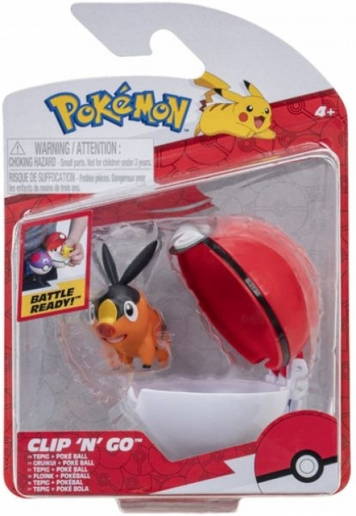 Pokemon Figure - Tepig + Poke Ball (Clip 'n' Go)