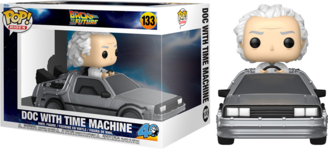 Back to the Future Funko Pop Rides Vinyl: Doc with Time Machine