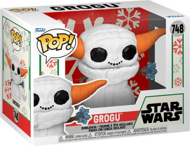 Star Wars the Mandalorian Holiday Funko Pop Vinyl: Grogu Snowman