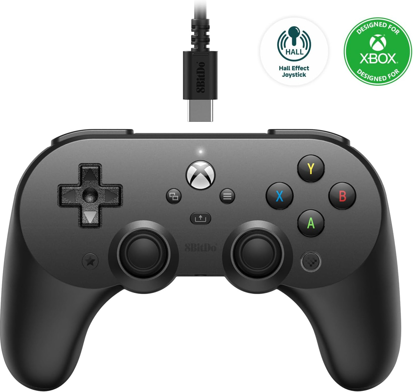 8BitDo Pro 2 Wired Xbox Gamepad – Black (Hall Effect)