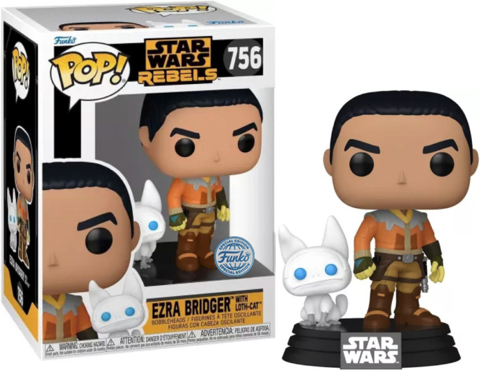Star Wars Rebels Funko Pop Vinyl: Ezra Bridger with Loth-Cat (special edition)