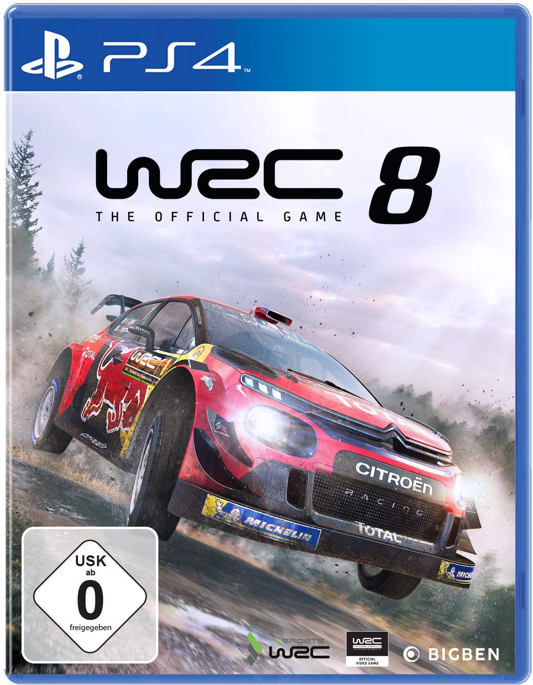 WRC 8 (verpakking Duits, game Engels)