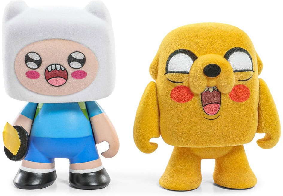 Adventure Time Mini Figure 2-Pack - Finn & Jake (Flocked)