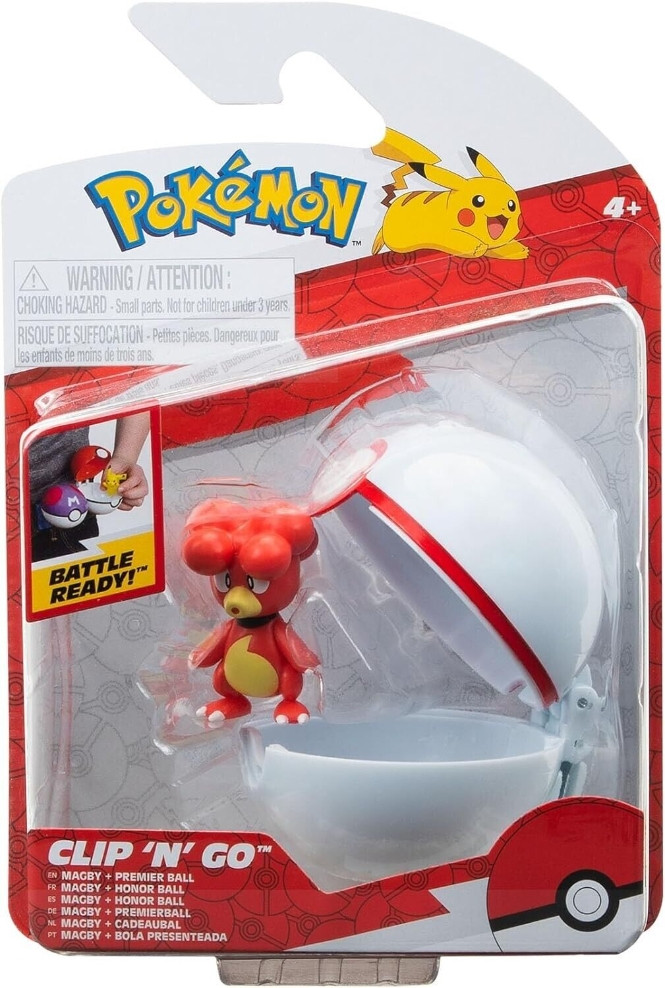 Pokemon Figure - Magby + Premier Ball (Clip 'n' Go)