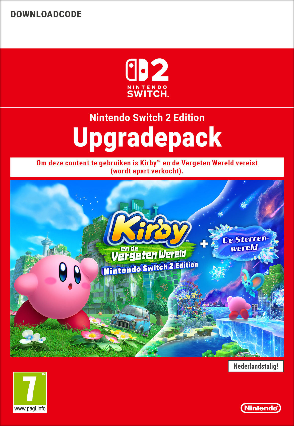 AOC Kirby en de Vergeten Wereld + De Sterrenwereld Nintendo Switch 2 Edition UPGRADE PACK DLC (extra content)