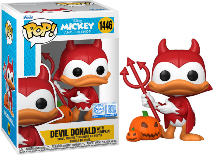 Disney Mickey and Friends Funko Pop Vinyl: Devil Donald with Pumpkin