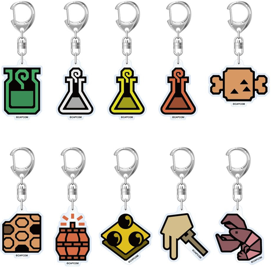 Monster Hunter Wilds Acryl Keychains - Item Icon (Set of 10)
