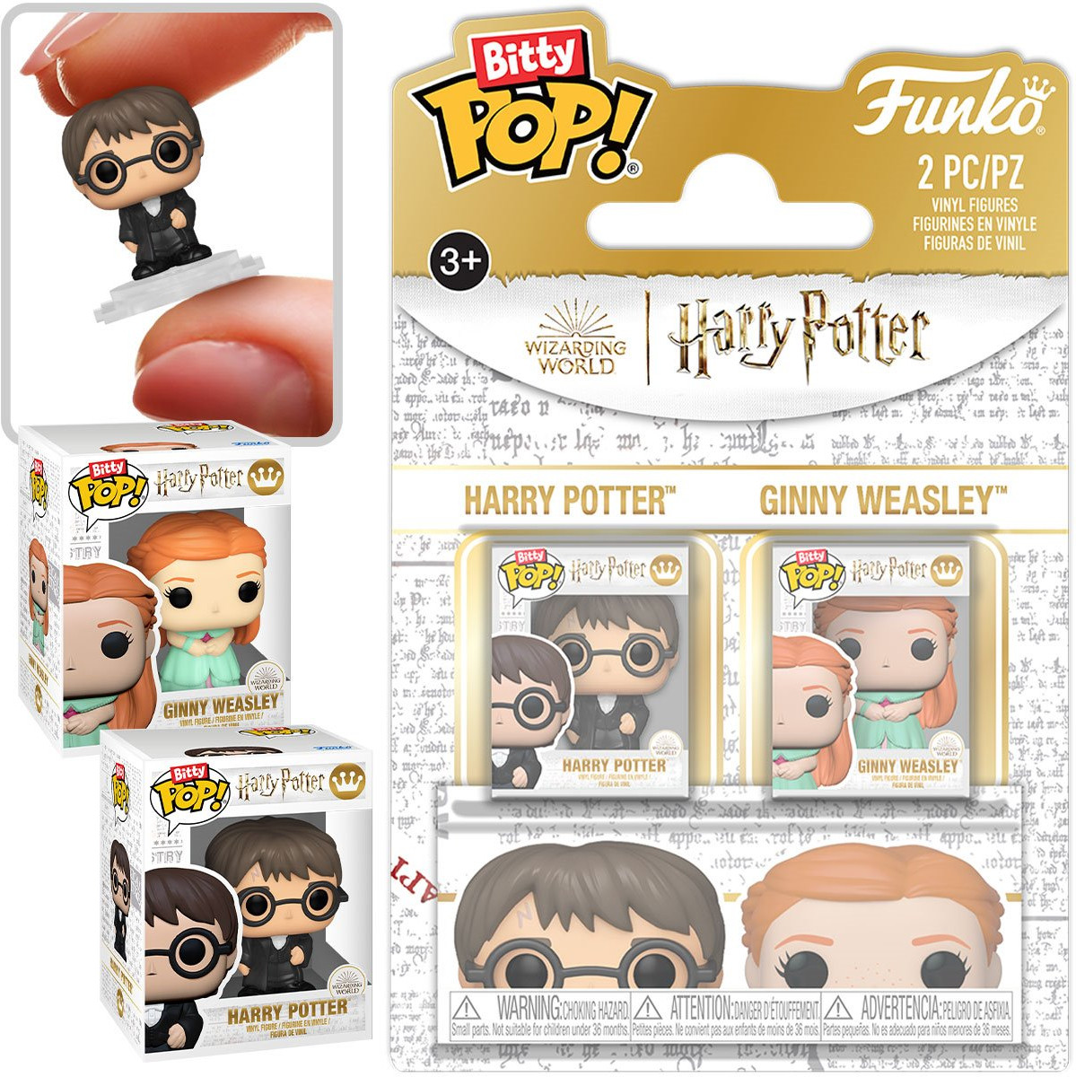 Harry Potter Funko Bitty Pop! 2-Pack: Harry Potter & Ginny Weasley