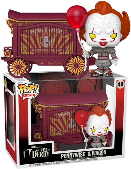 IT Welcome to Derry Funko Pop Town Vinyl: Pennywise & Wagon
