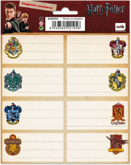 Harry Potter - Hogwarts School Label Stickers