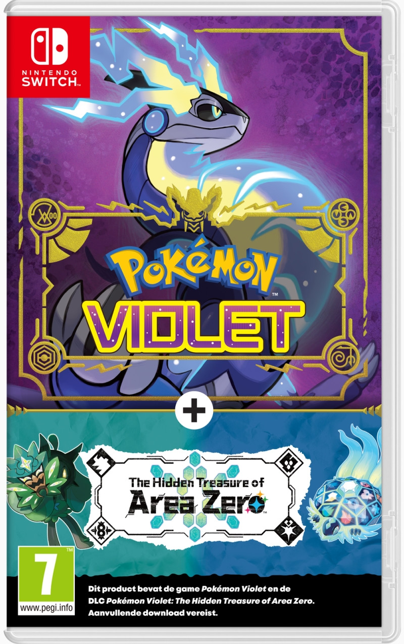 Pokemon Violet + The Hidden Treasure of Area Zero DLC (verpakking Frans, game Engels)