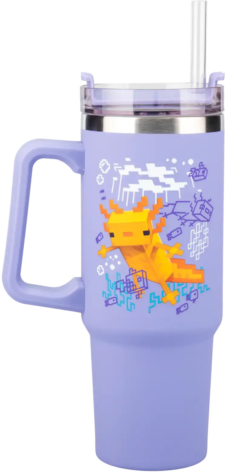 Minecraft - Axolotl Purple Travel Cup with Straw