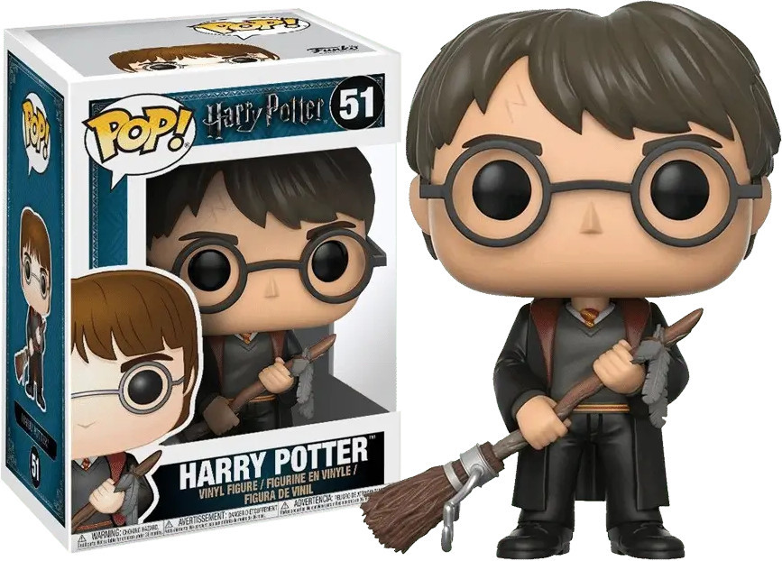 Harry Potter Funko Pop Vinyl Figure: Harry Potter with Firebolt & Feather