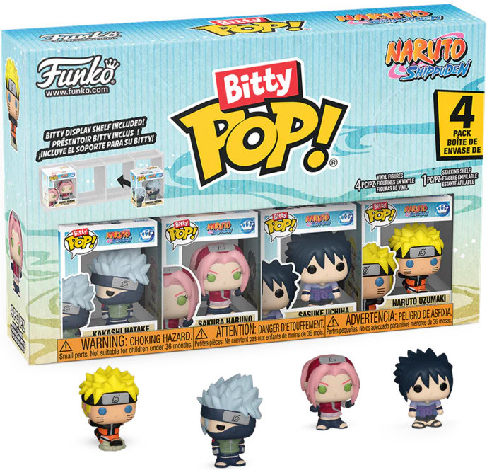 Naruto Shippuden Funko Bitty Pop! 4-Pack: Kakashi Hatake / Sakura Haruno / Sasuke Uchiha / Naruto Uzumaki