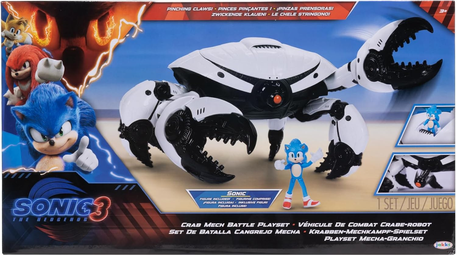 Sonic 3 the Movie Figure - Crab Mech Battle Playset