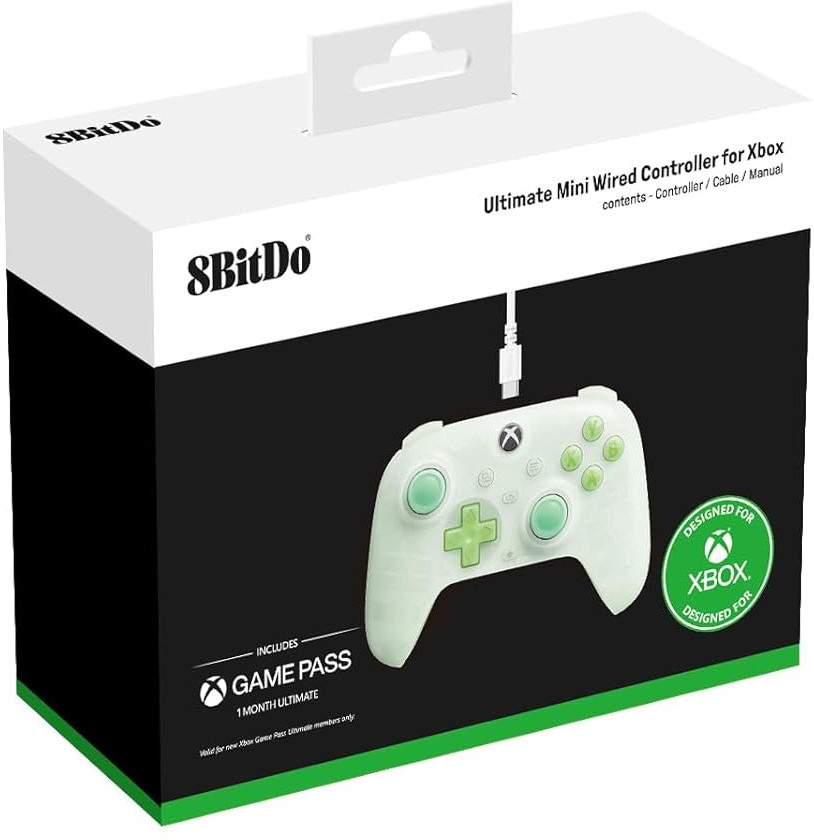 8BitDo Ultimate Mini Wired Controller – Translucent Green