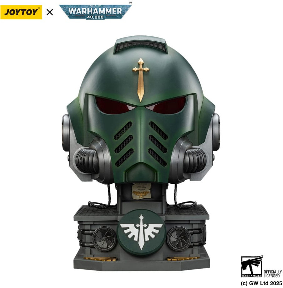 Warhammer 40K: Space Marine 2 Replica – Dark Angels MkX Helmet (with Display Stand)