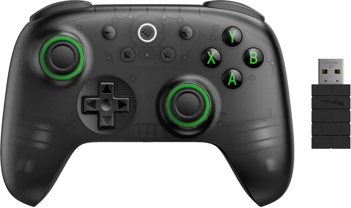 8BitDo Ultimate 2C 2.4G Wireless Controller – Transparant Black Edition
