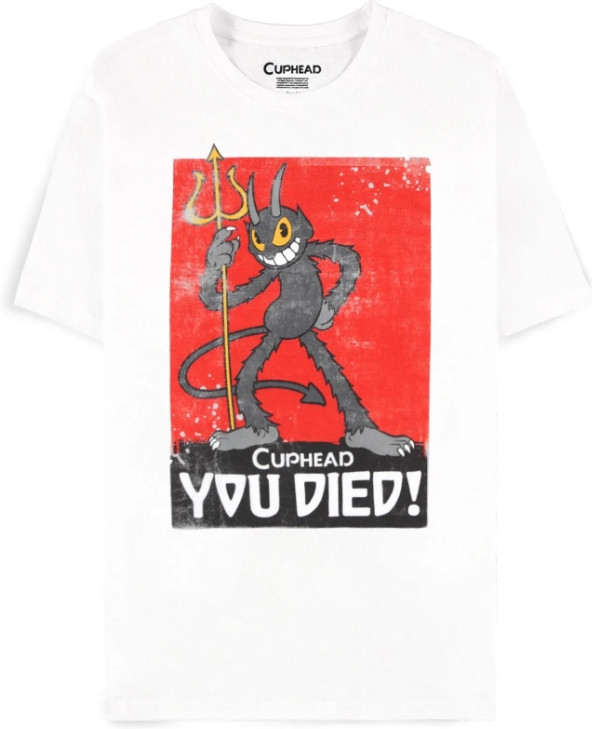 Cuphead – You Died! White Men's Short Sleeved T-shirt