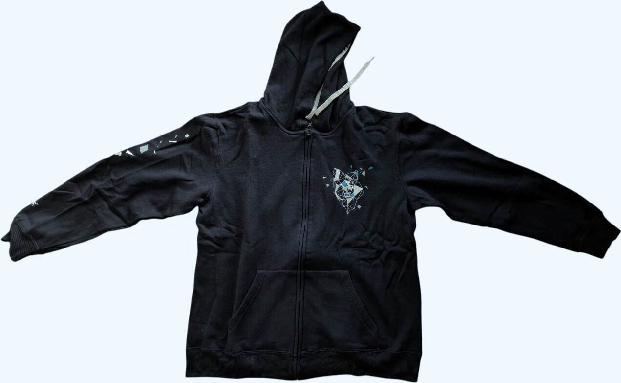 Twin Mirror Zipper Hoodie – Line Art