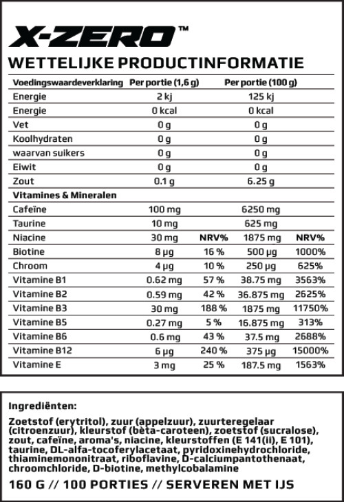 X-Gamer 160g X-Zero Formula – Green Apple – Hydration+
