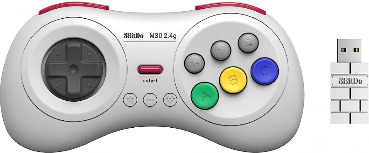 8Bitdo M30 2.4G Wireless Gamepad – White