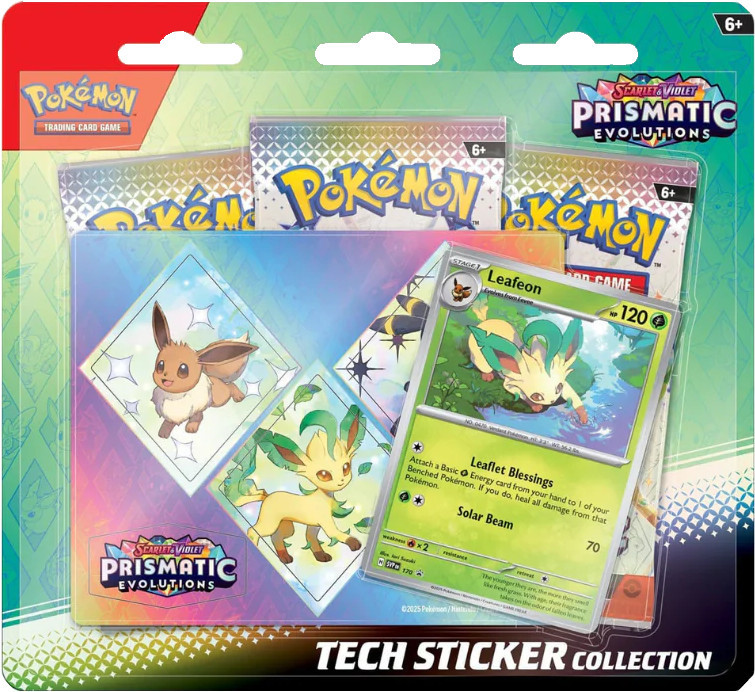 Pokemon TCG Prismatic Evolution Tech Sticker Collection – Leafeon