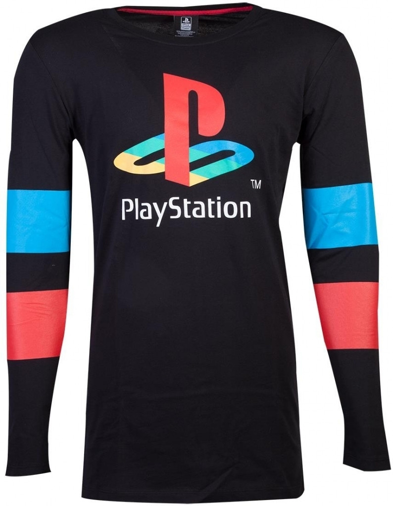 Playstation – Logo & Arms Striped Longsleeve T-shirt
