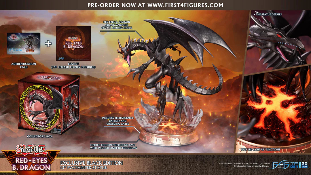 Yu-Gi-Oh! Resin Statue – Red-Eyes B. Dragon – Black (First4Figures)