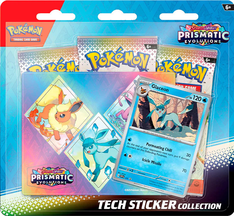 Pokemon TCG Prismatic Evolution Tech Sticker Collection – Glaceon