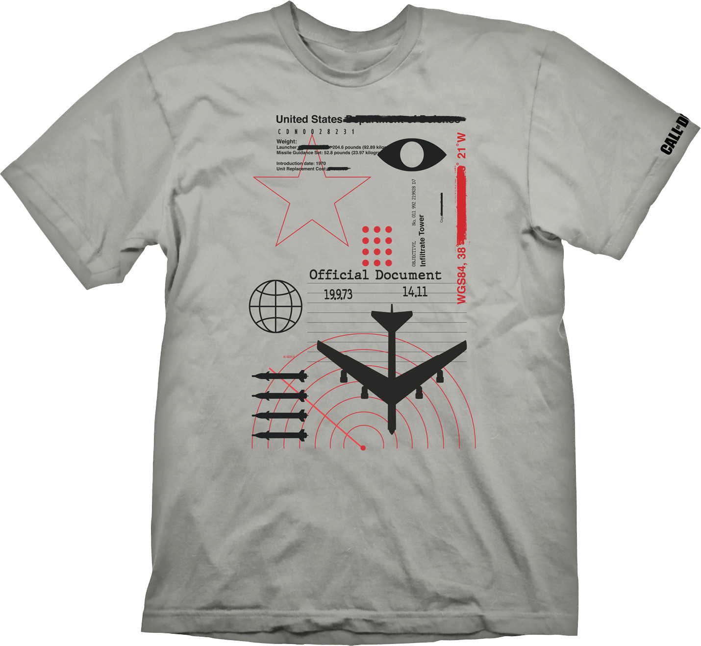 Call of Duty Black Ops Cold War – Radar Light Grey T-Shirt