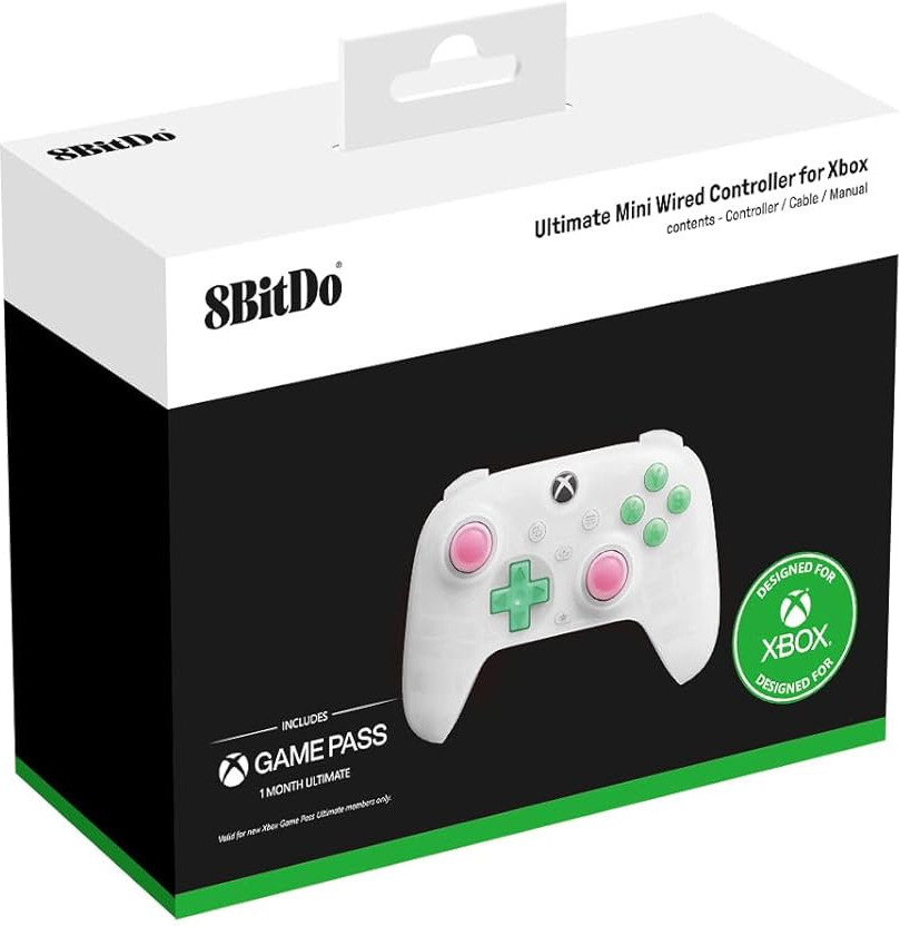 8BitDo Ultimate Mini Wired Controller – Translucent White