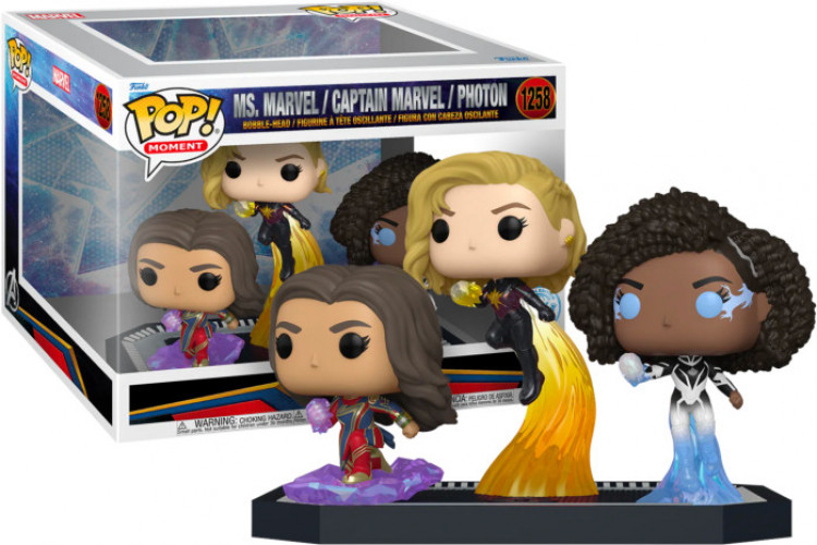 The Marvels Funko Pop Vinyl: Captain Marvel / Ms. Marvel / Photon