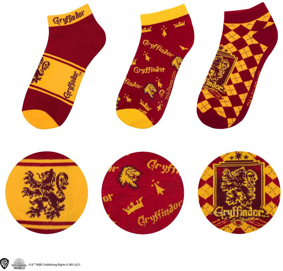 Harry Potter: Ankle Socks Set of 3 – Gryffindor