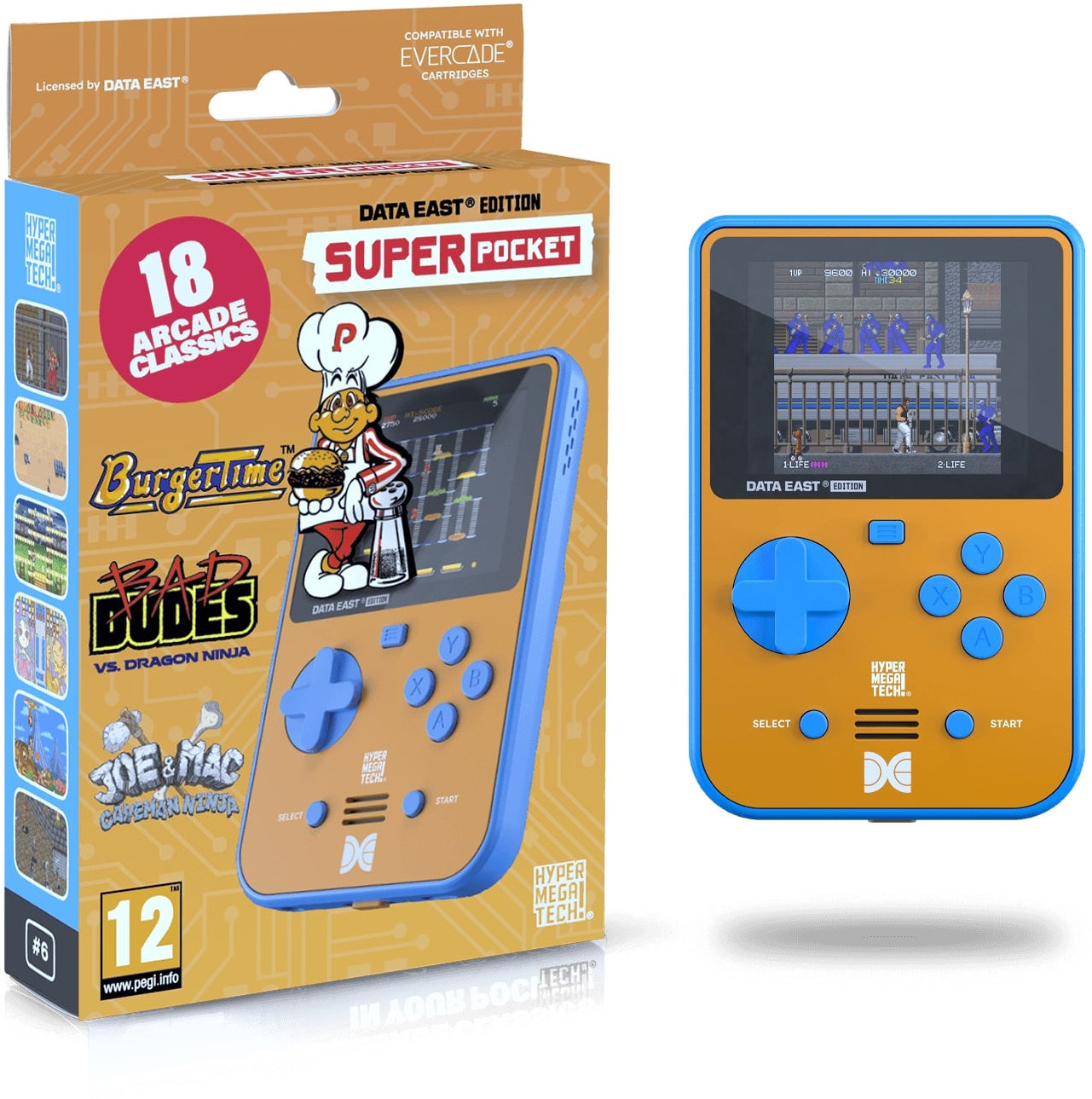 Super Pocket Gaming Handheld – Data East (18 games)