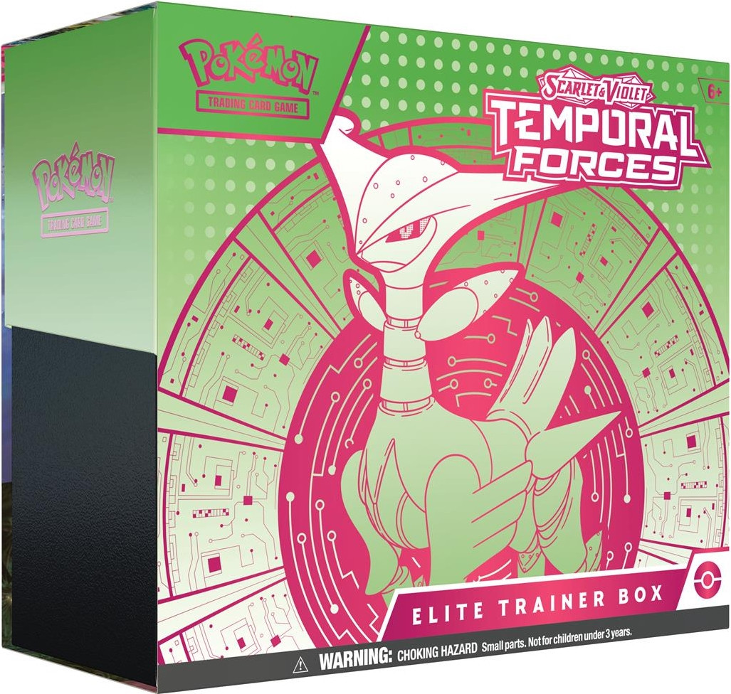 Pokemon TCG Scarlet & Violet Temporal Forces Elite Trainer Box – Iron Leaves