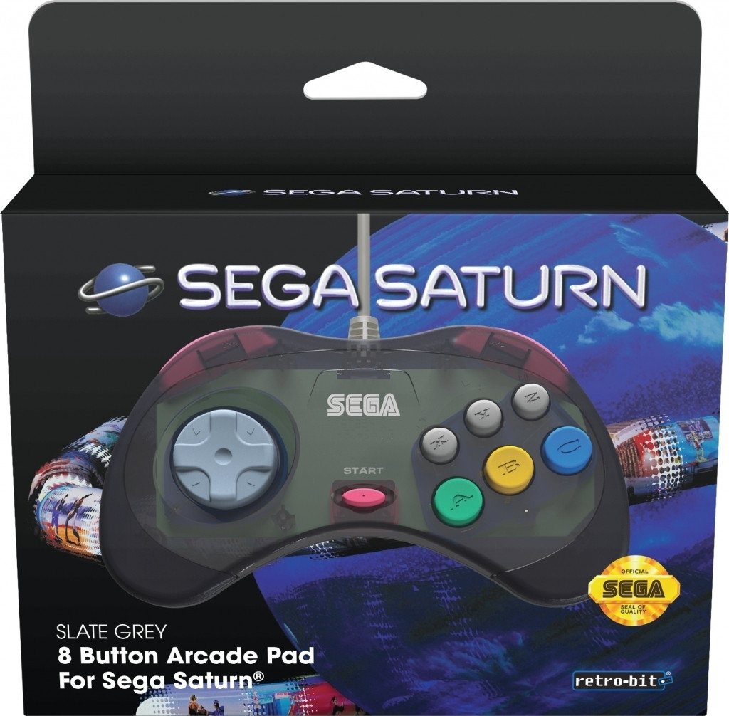 Retro-Bit – SEGA Saturn Classic Controller (Slate Grey)