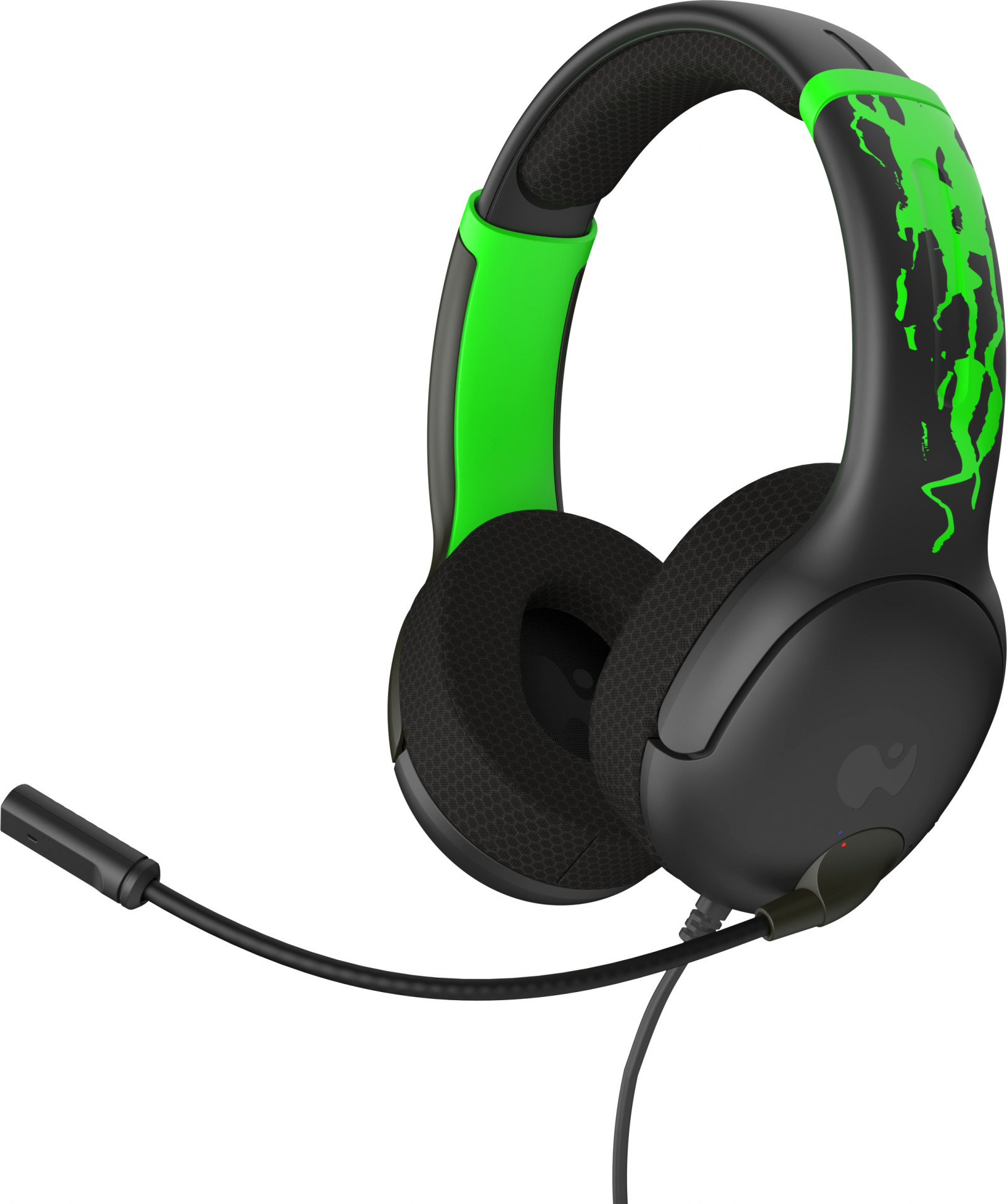 PDP Gaming Airlite Wired Stereo Headset – Jolt Green (Glow in the Dark)