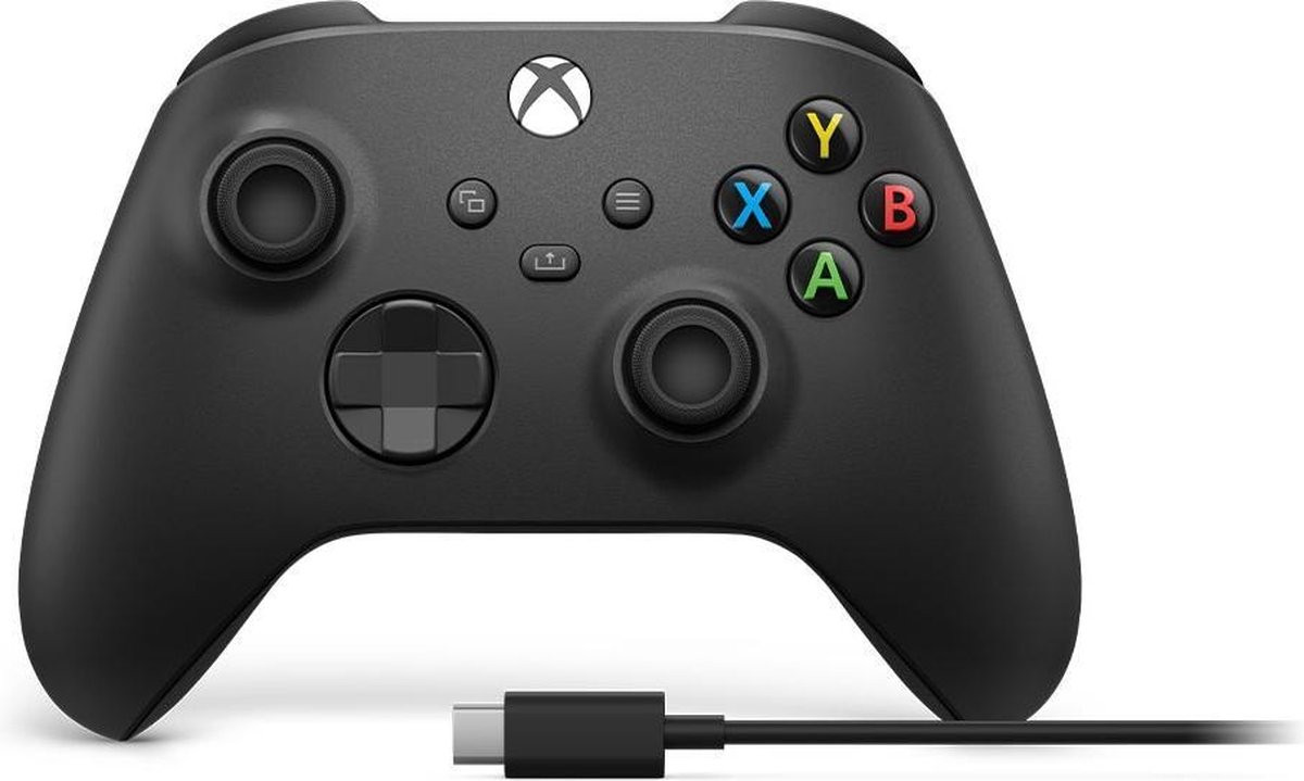 Xbox Wireless Controller – Carbon Black + USB-C Cable