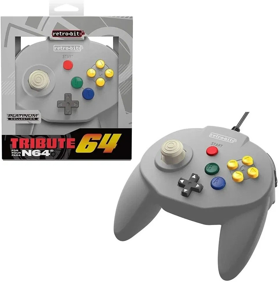 Tribute 64 Controller (Classic Grey) (Retro-bit)
