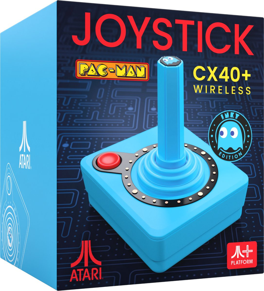 Pac-Man CX-40+ Wireless Joystick – Blue (Inky Edition)