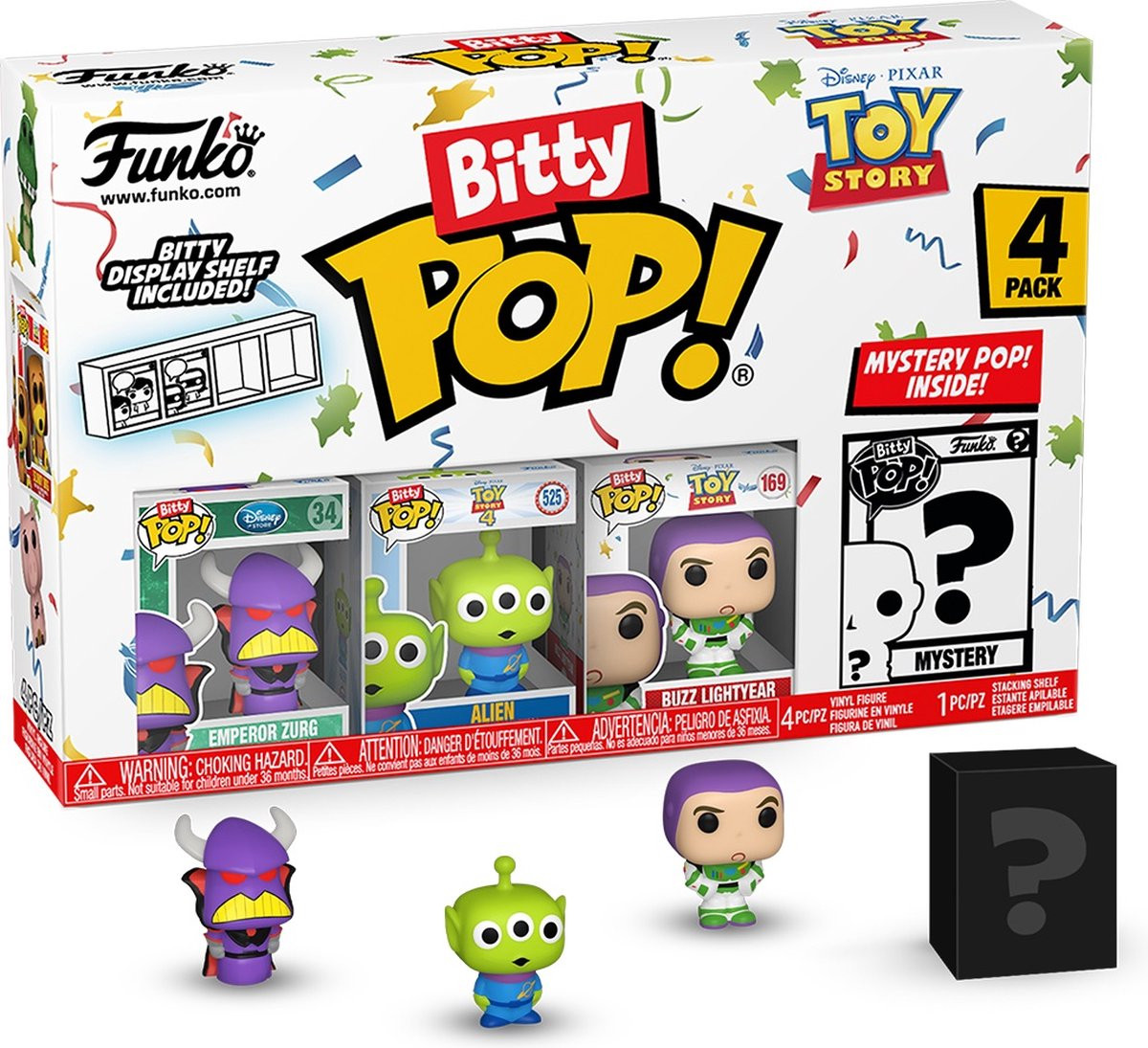 Toy Story Funko Bitty Pop! 4-Pack: Emperor Zurg / Alien / Buzz Lightyear